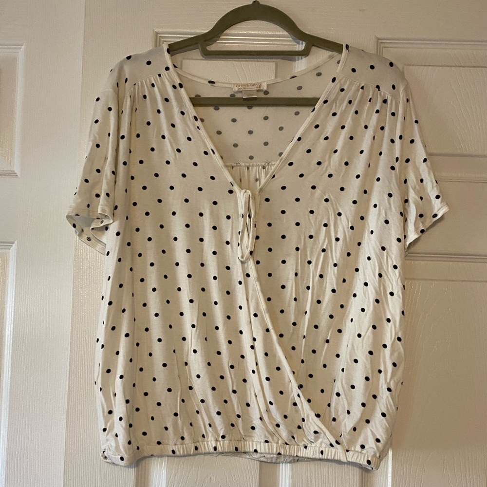 Finn & Grace polka dot top